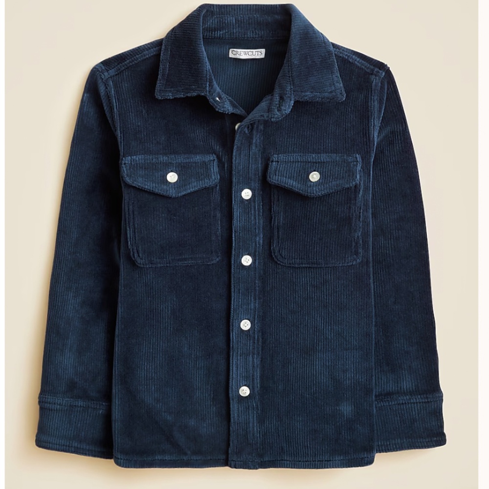 J. Crew Kids' Knit Corduroy Shirt Navy Blue Size 12
